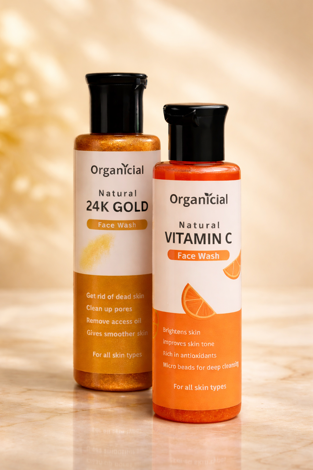 Organicial Dual Glow Face Wash Duo